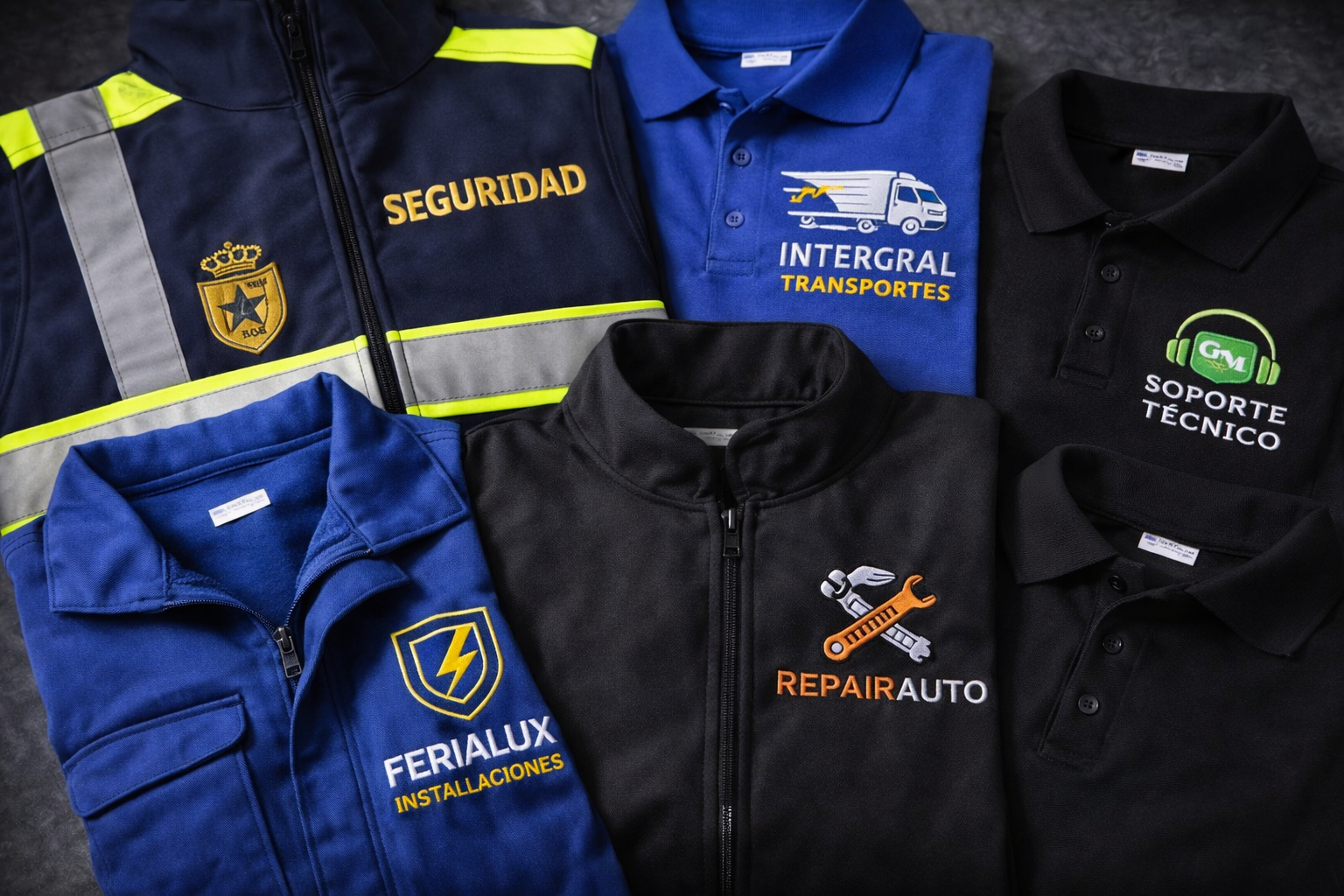 Ropa laboral bordada personalizada para empresas